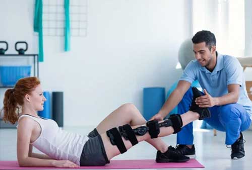 PT working with patient