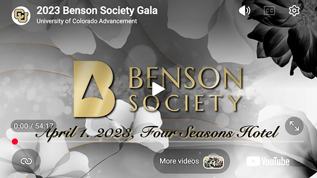 2023 Benson Society Gala Video with on youtube