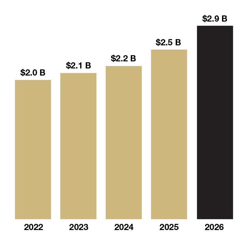 CU endowment value over time