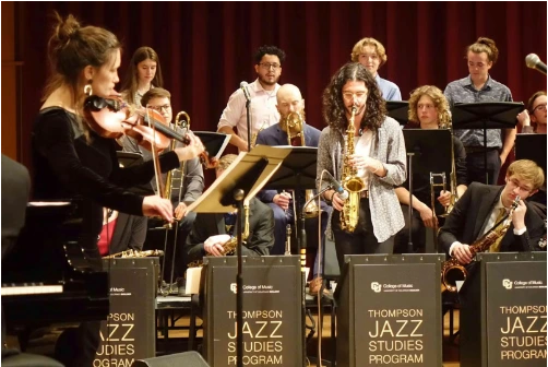 A student jazz performance