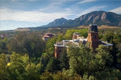 CU Boulder campus panoramic